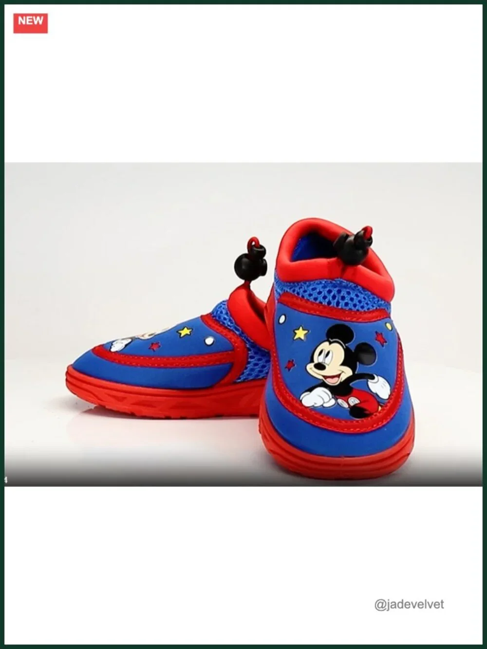 Mickey Mouse Water Shoes for Boys - Aqua Socks with Bungee Closure - Quick Dry